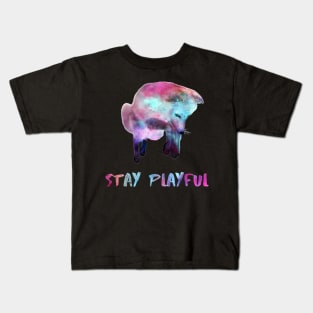 Fox Colorful Stay Playful, Cute Pouncing Foxy Graphic Kids T-Shirt